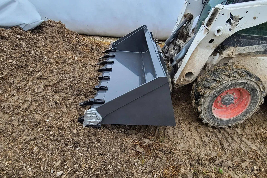 Berlon Heavy Duty Extended Lip Bucket for Skid Steers & Tractors - Mammoth