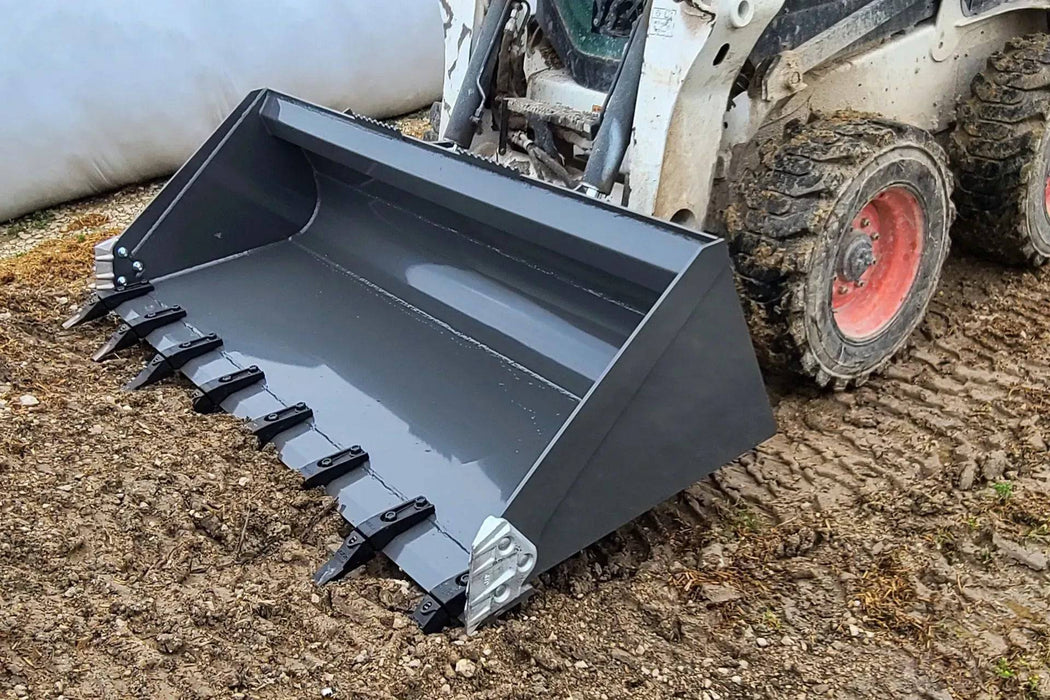 Berlon Heavy Duty Extended Lip Bucket for Skid Steers & Tractors - Mammoth